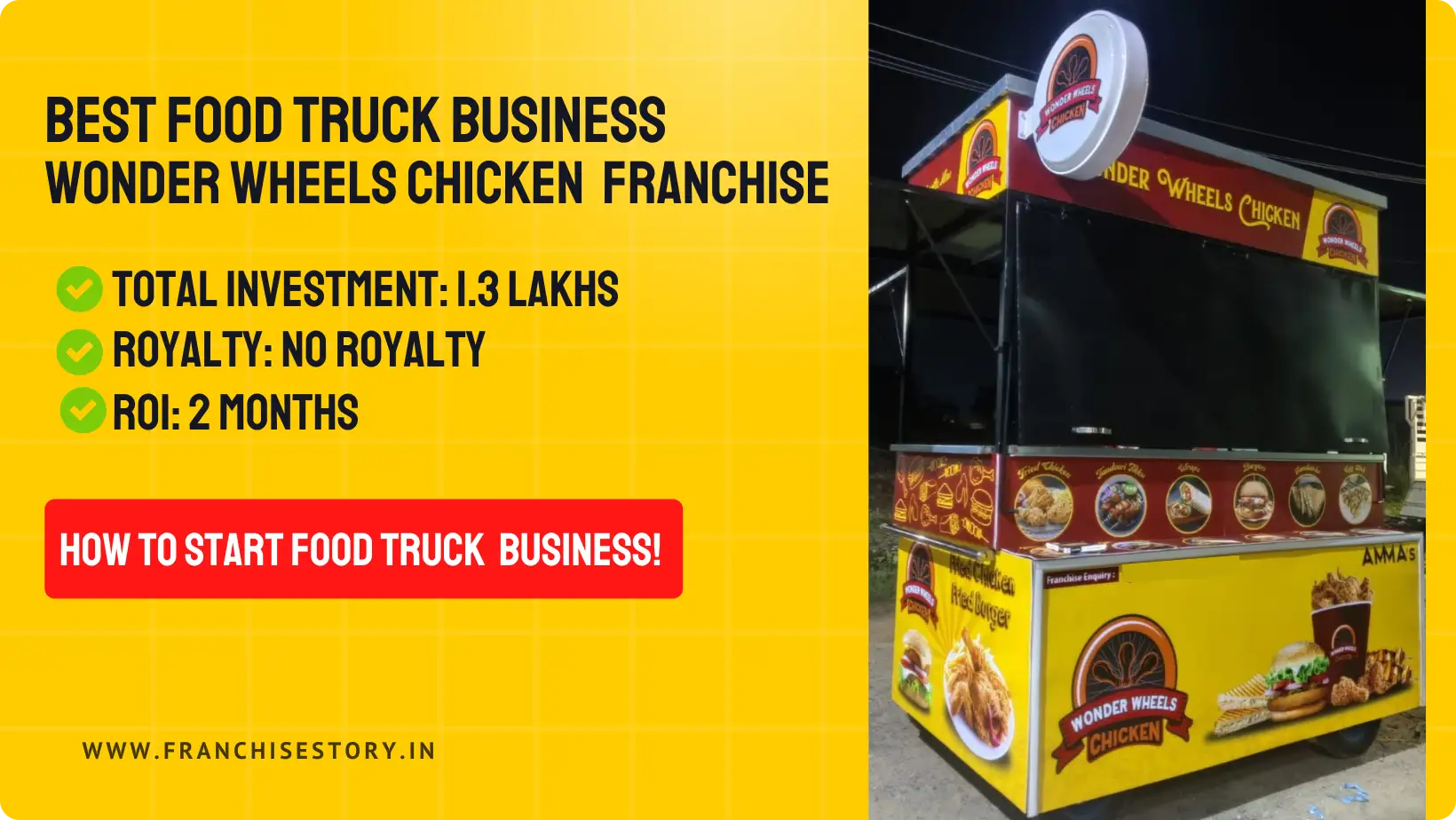 You are currently viewing How to start the Wonder Wheels Chicken franchise? | Food truck franchise